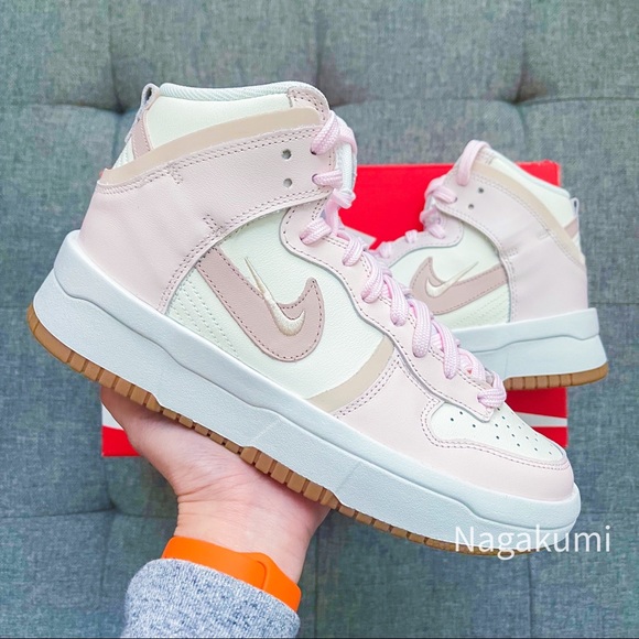 🍓🥛 Nike Dunk High strawberry milk pastel pink shoes - Picture 2 of 4